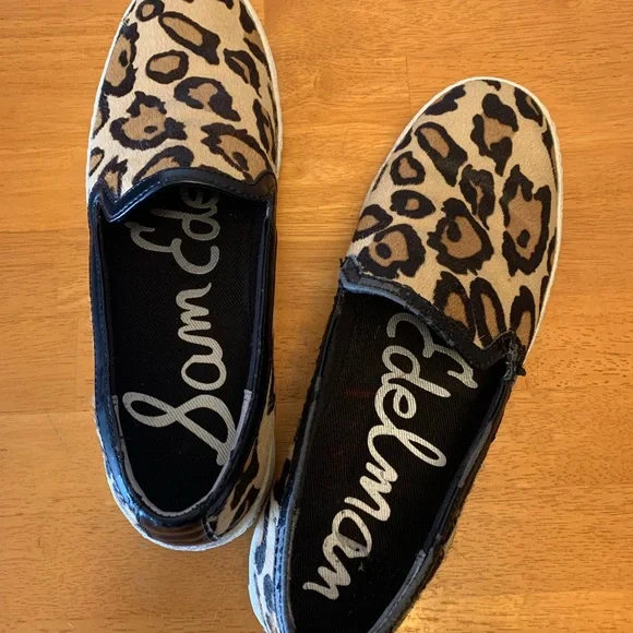 Sam Edelman slip on Becker leopard shoes. Genuine calf hair. - Picture 3 of 9